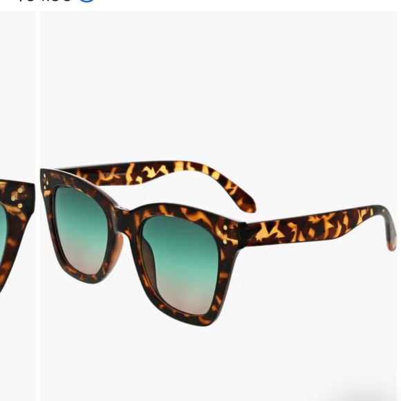 BCBG 50mm Oversize Peaked Tortoise Square Sunglasses - Picture 2 of 2